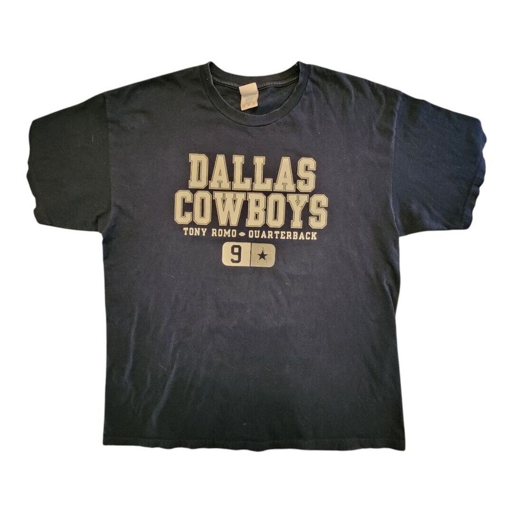 Vintage Y2K Dallas Cowboys Mens Tony Romo‎ #9 Men's XL T-Shirt NFL Football QB